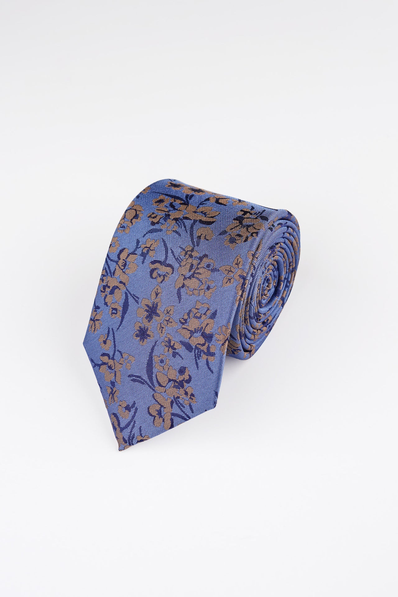 Blue Abstract Floral Tie