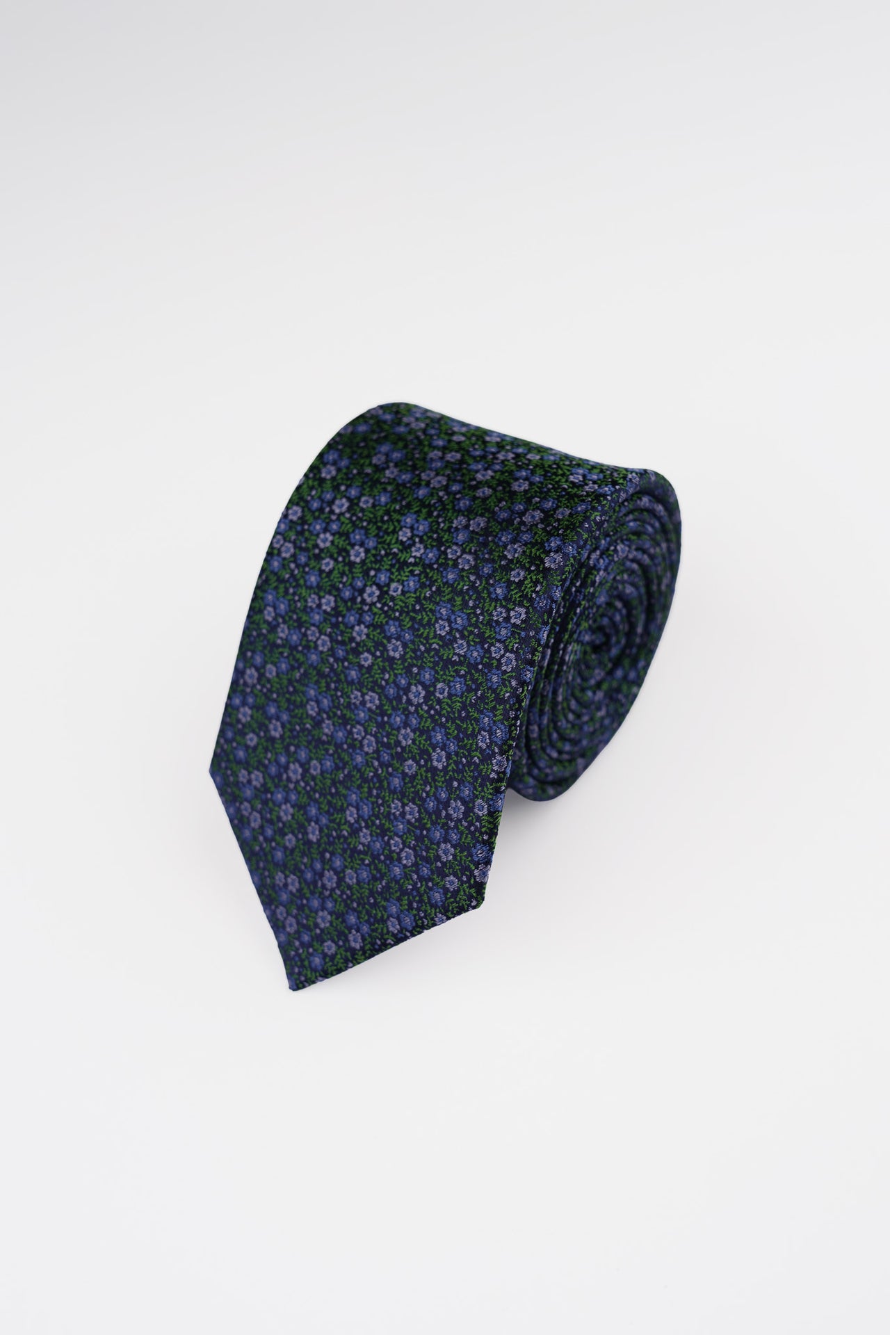 Green Mini Floral Tie
