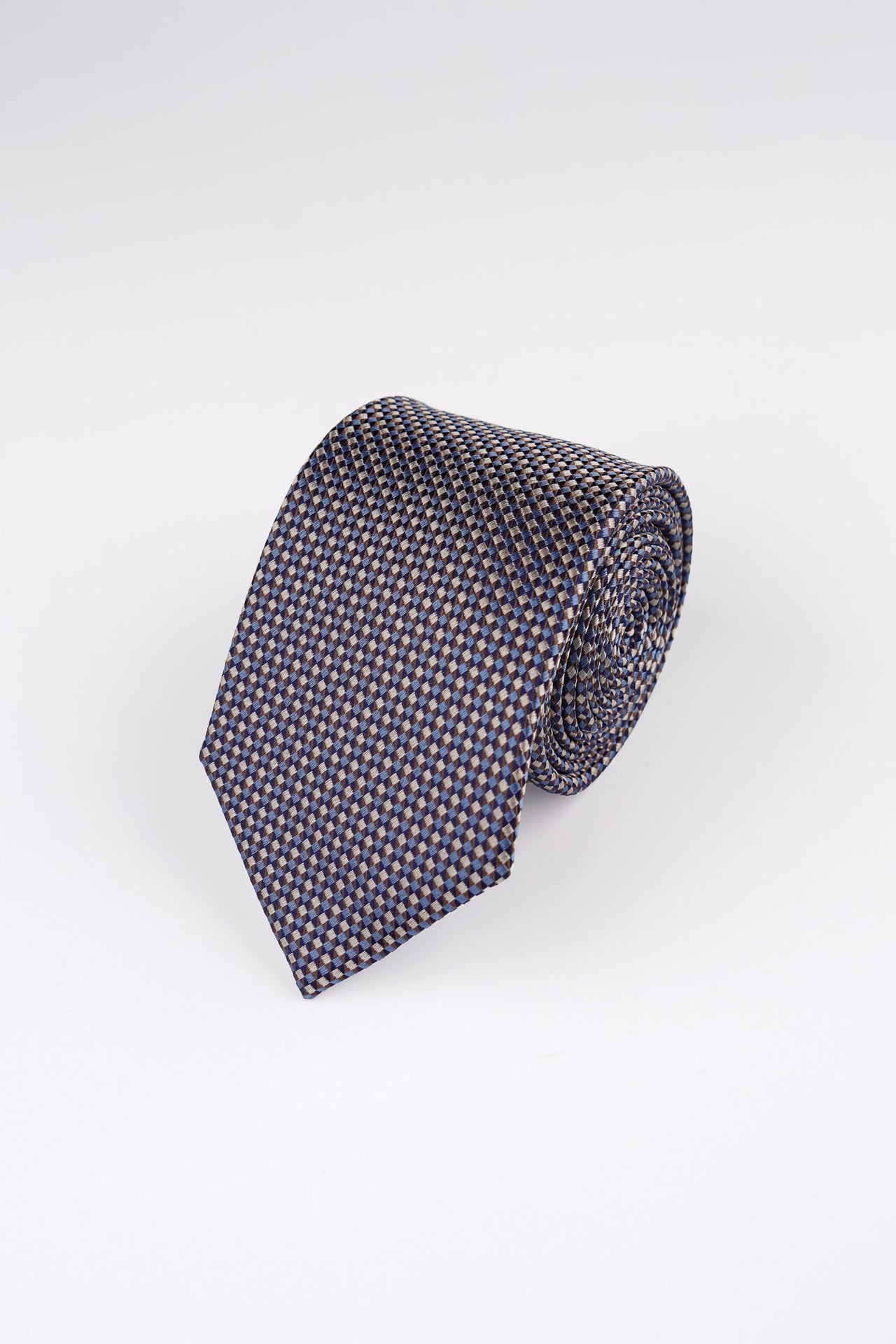 Navy Square Geo Tie