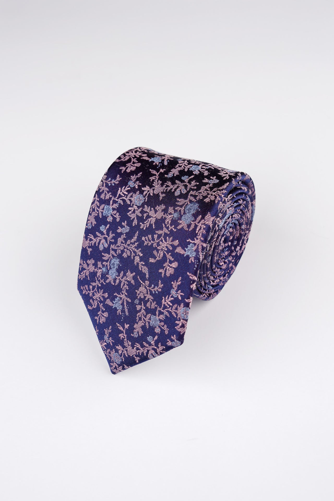 Pink Trailing Floral Tie