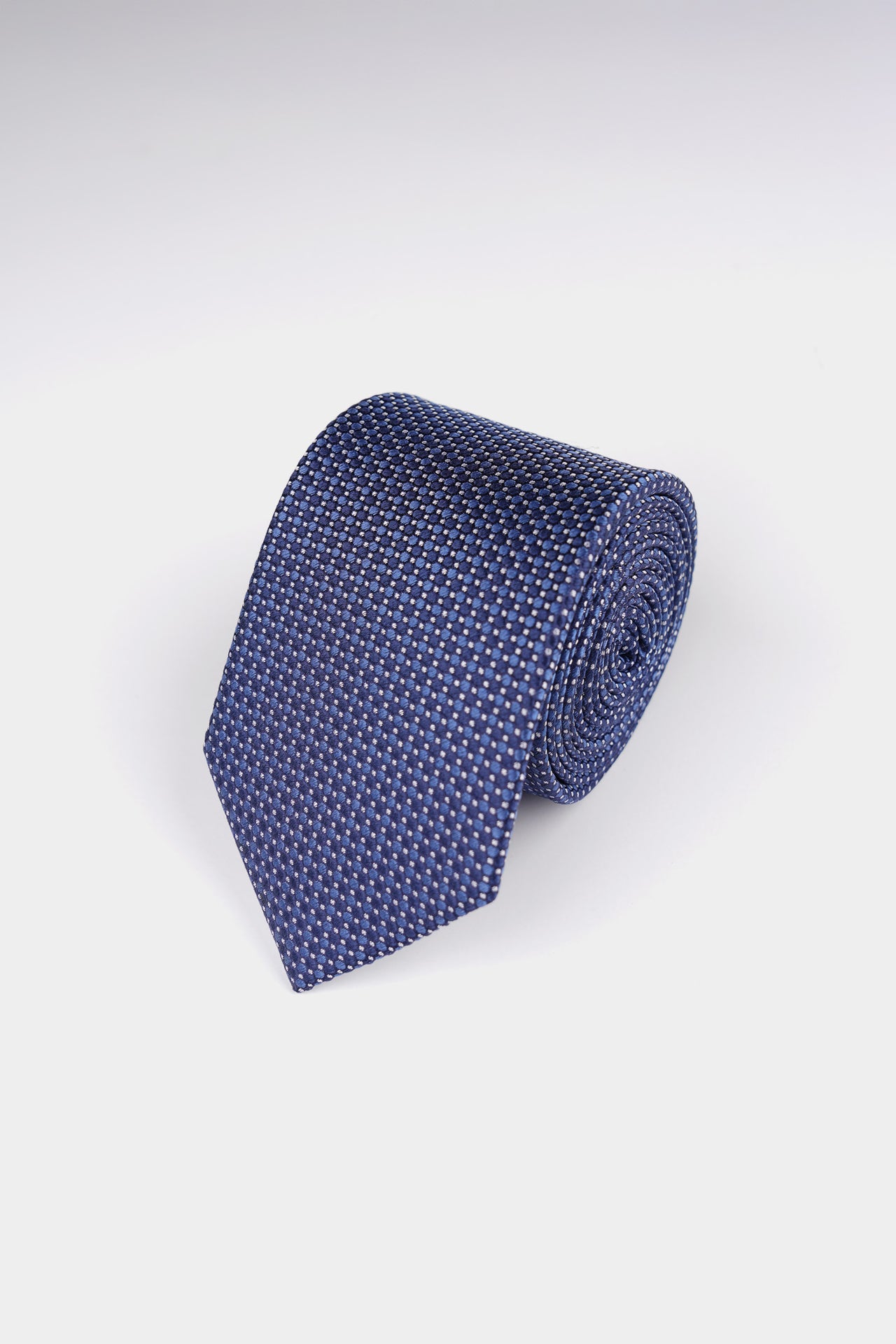 Navy Dot Geo Tie