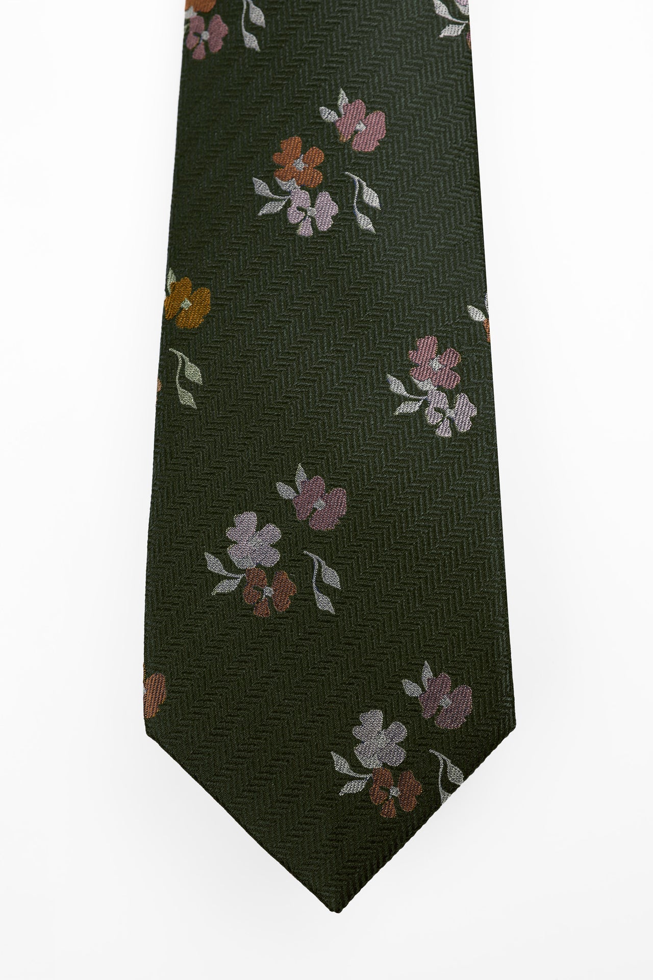 Olive Lapsus Floral Tie