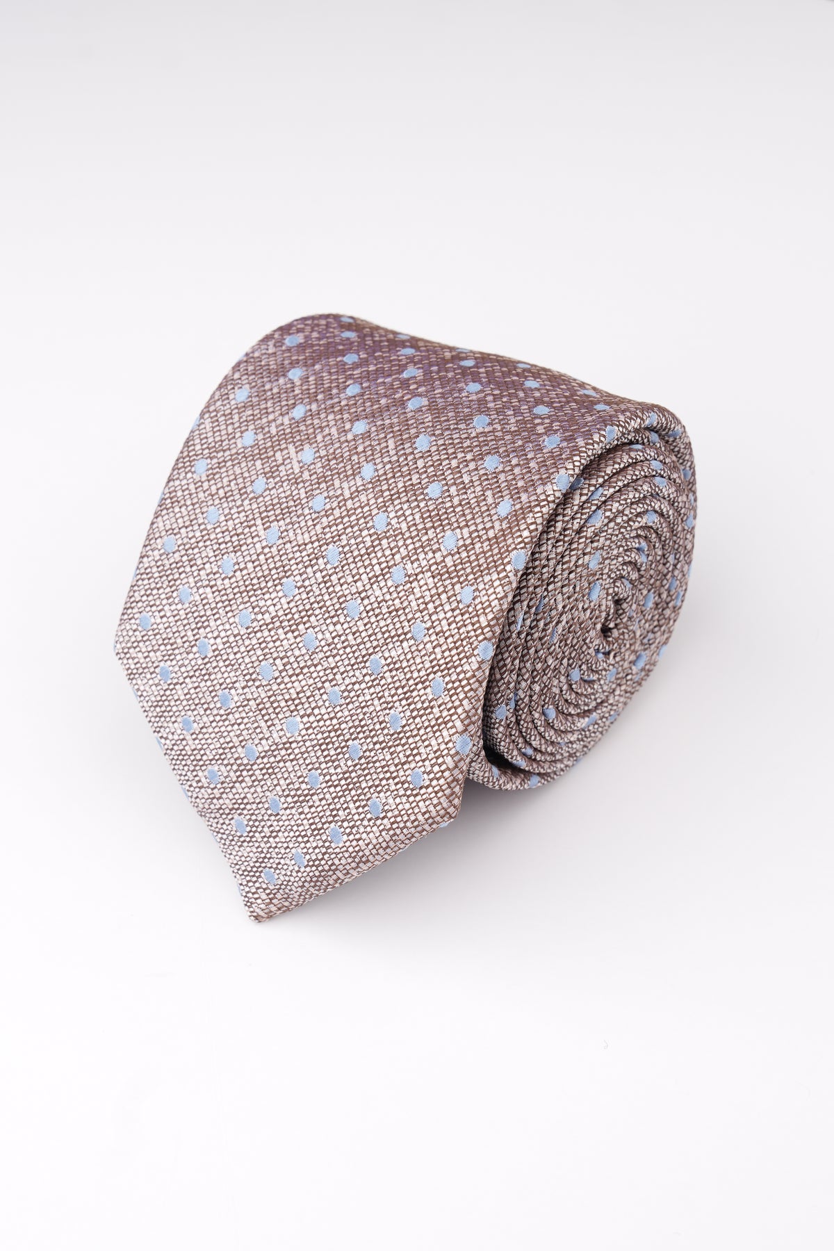 Champagne Texture Spot Silk Tie