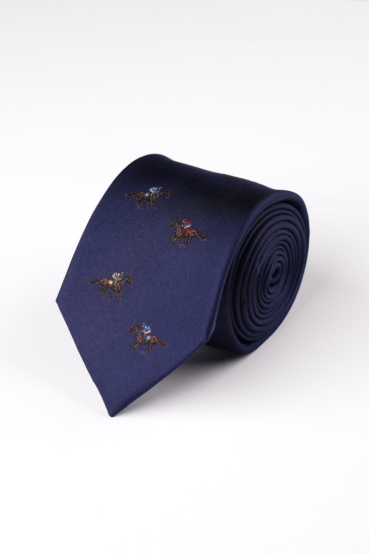 Navy Horse Racing Tie