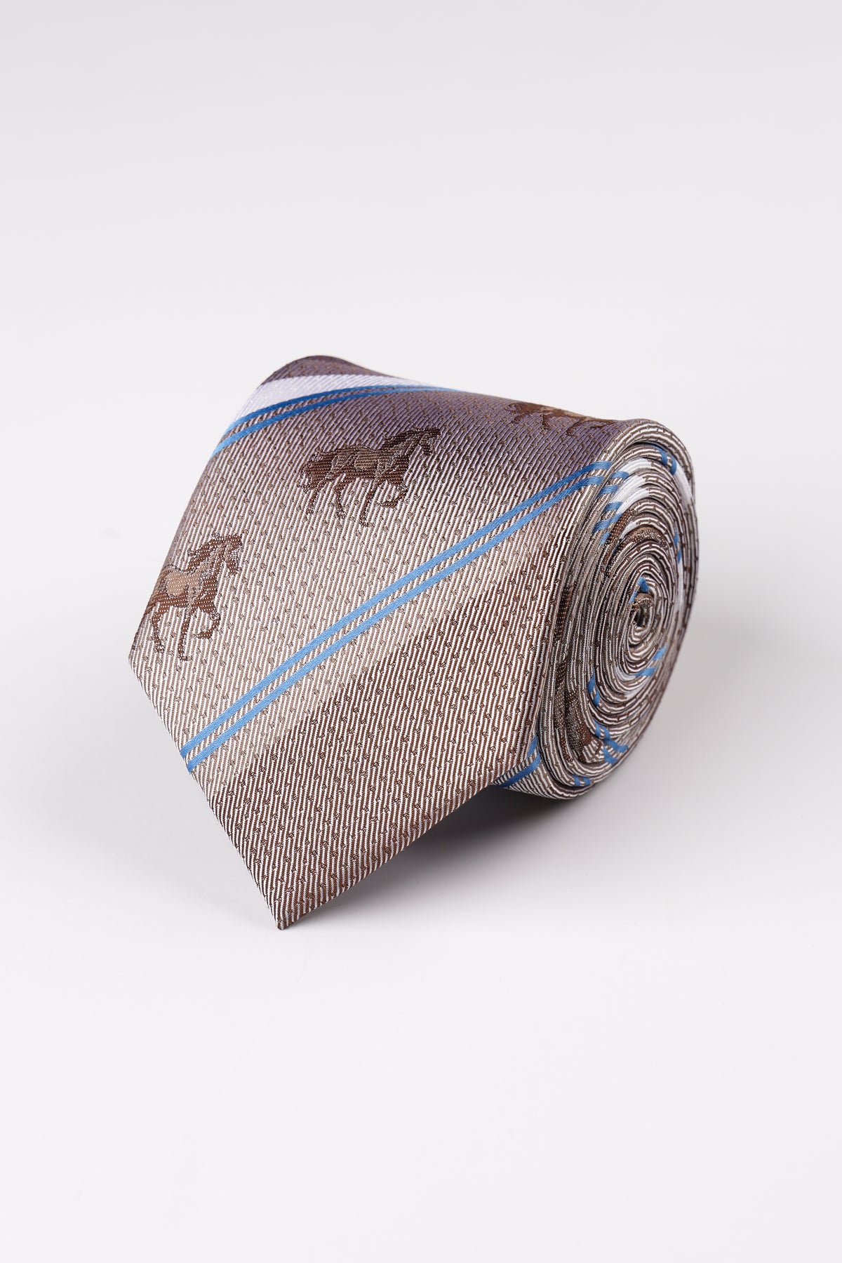 Brown Horse Stripe Tie