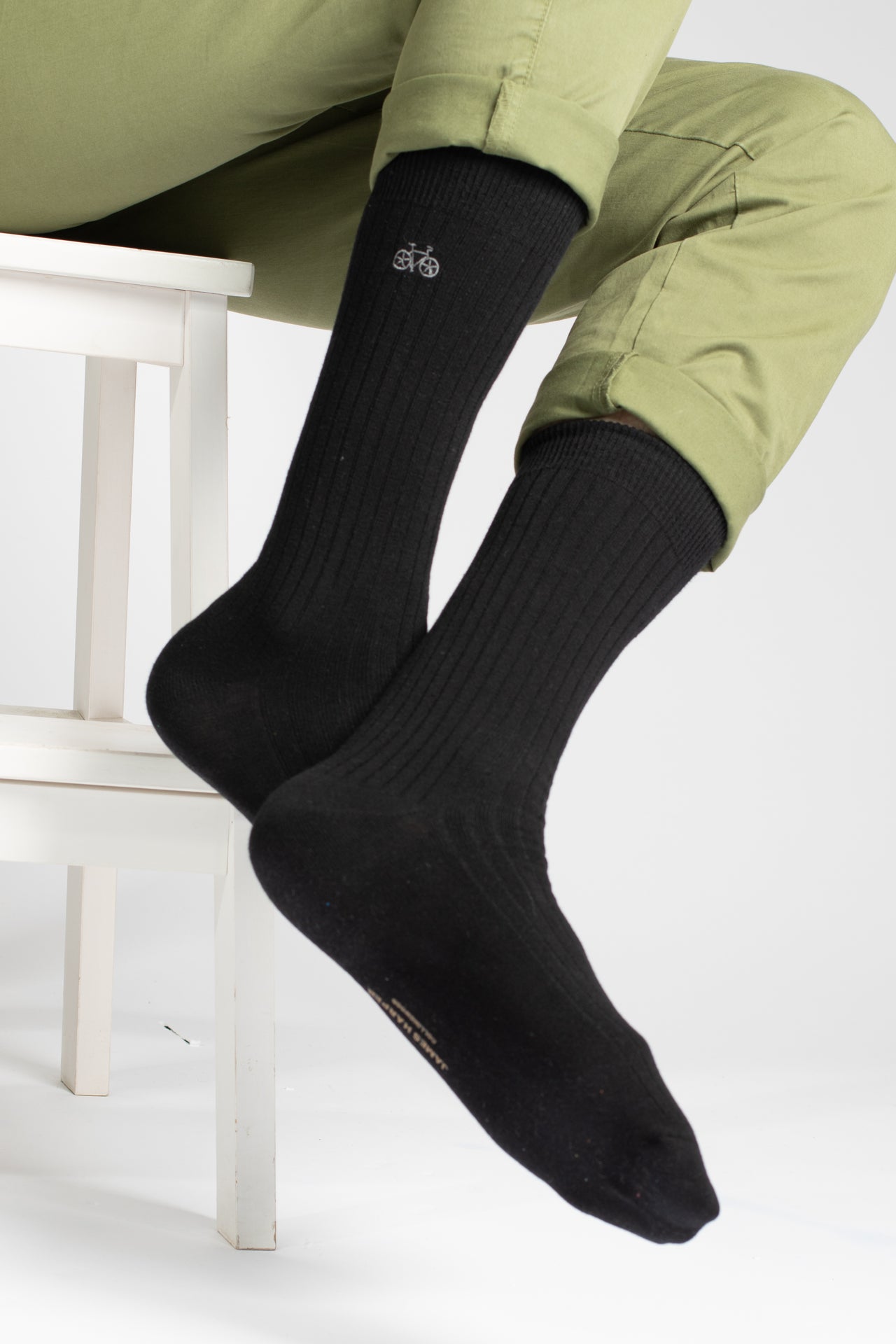 Black Rib Socks