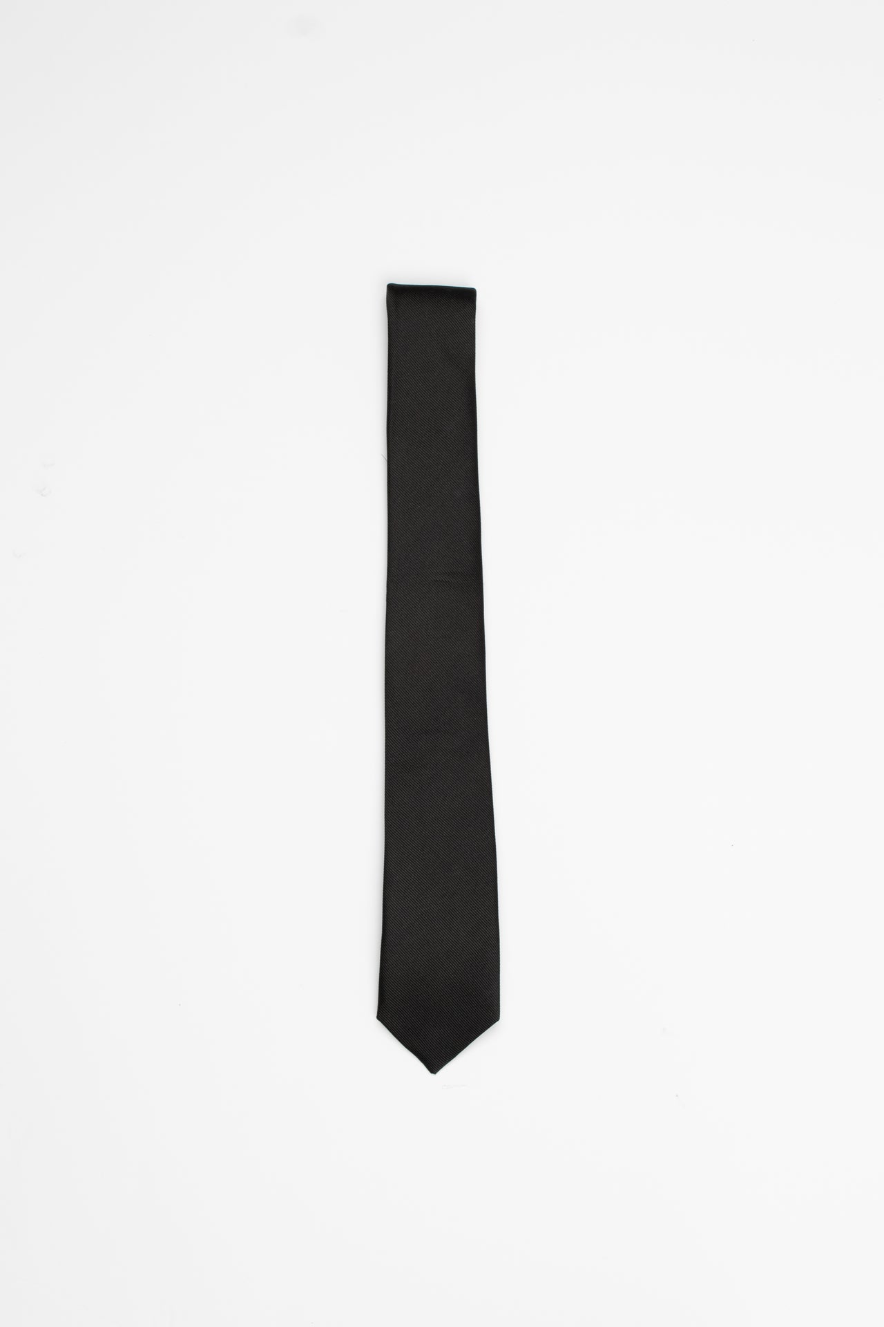 Black 6Cm Fine Ottoman Slim Tie