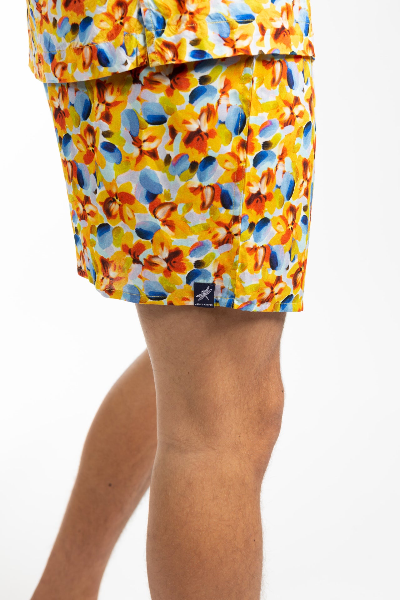 Orange Floral Poplin Boxer Short With Gift Bag