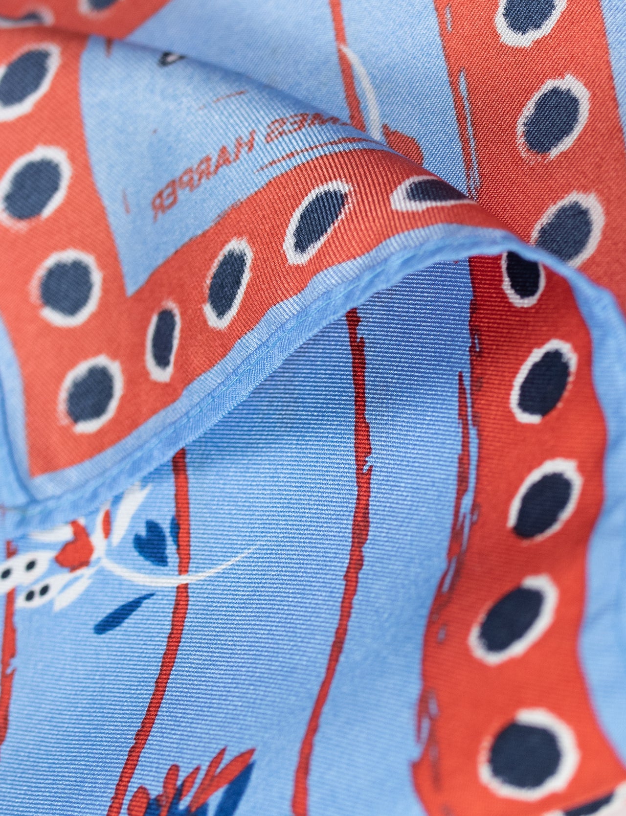 Blue Floriana Print Pocket Square