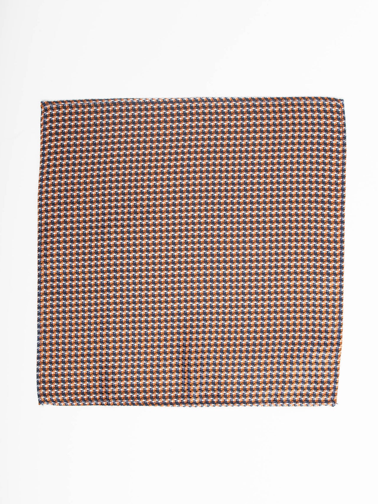 Orange Check Pocket Square