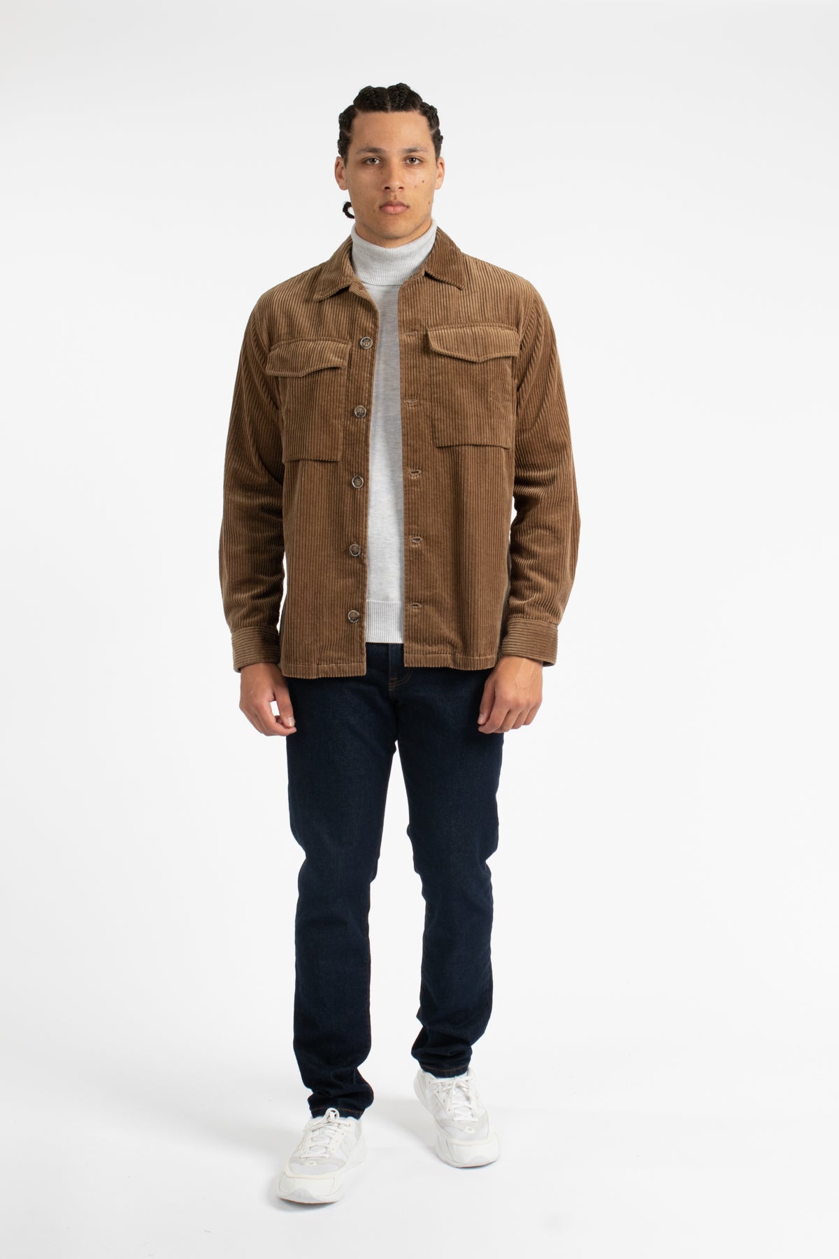 Tobacco Cord Overshirt Jacket