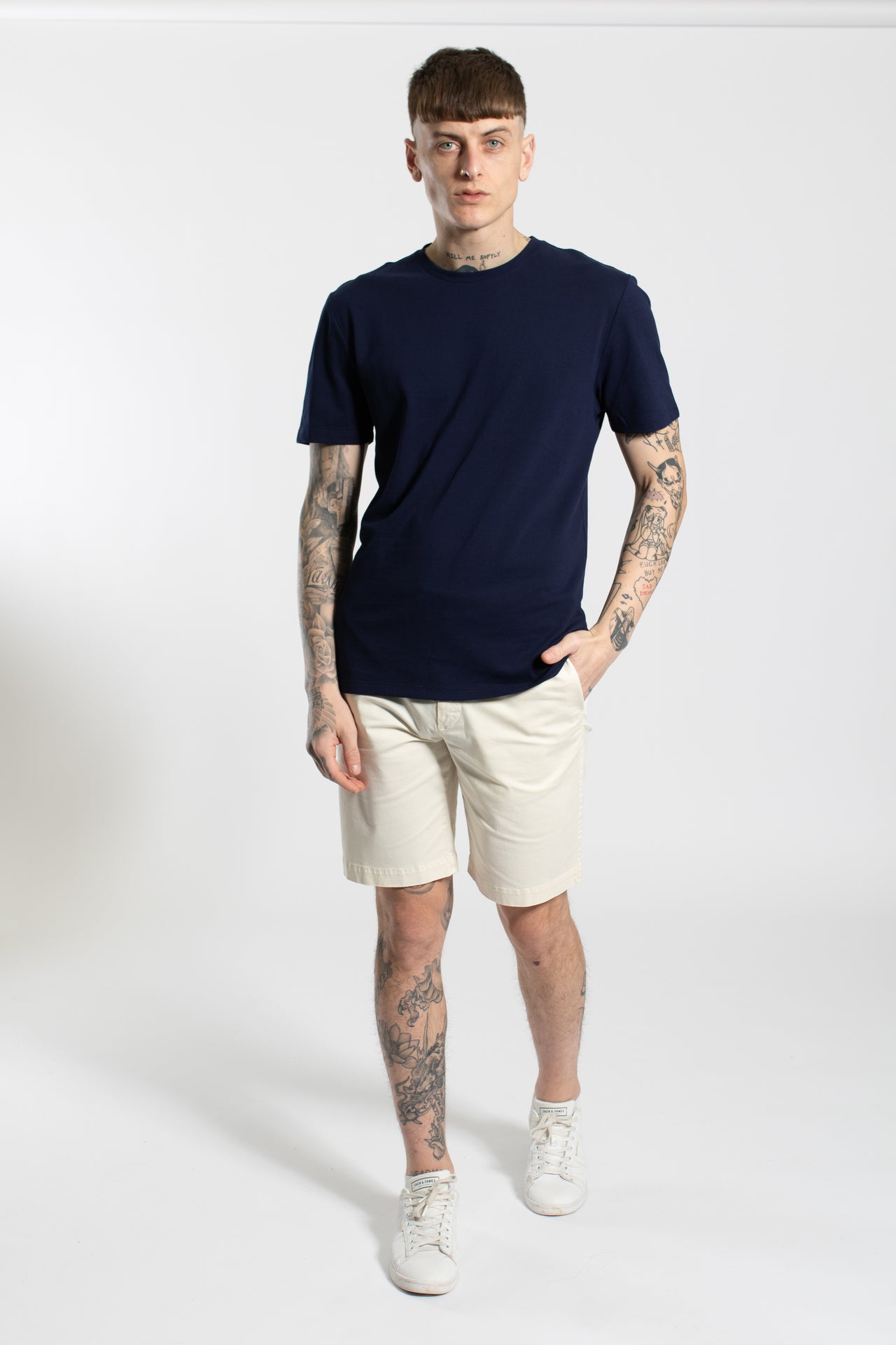 Navy Pique Tee