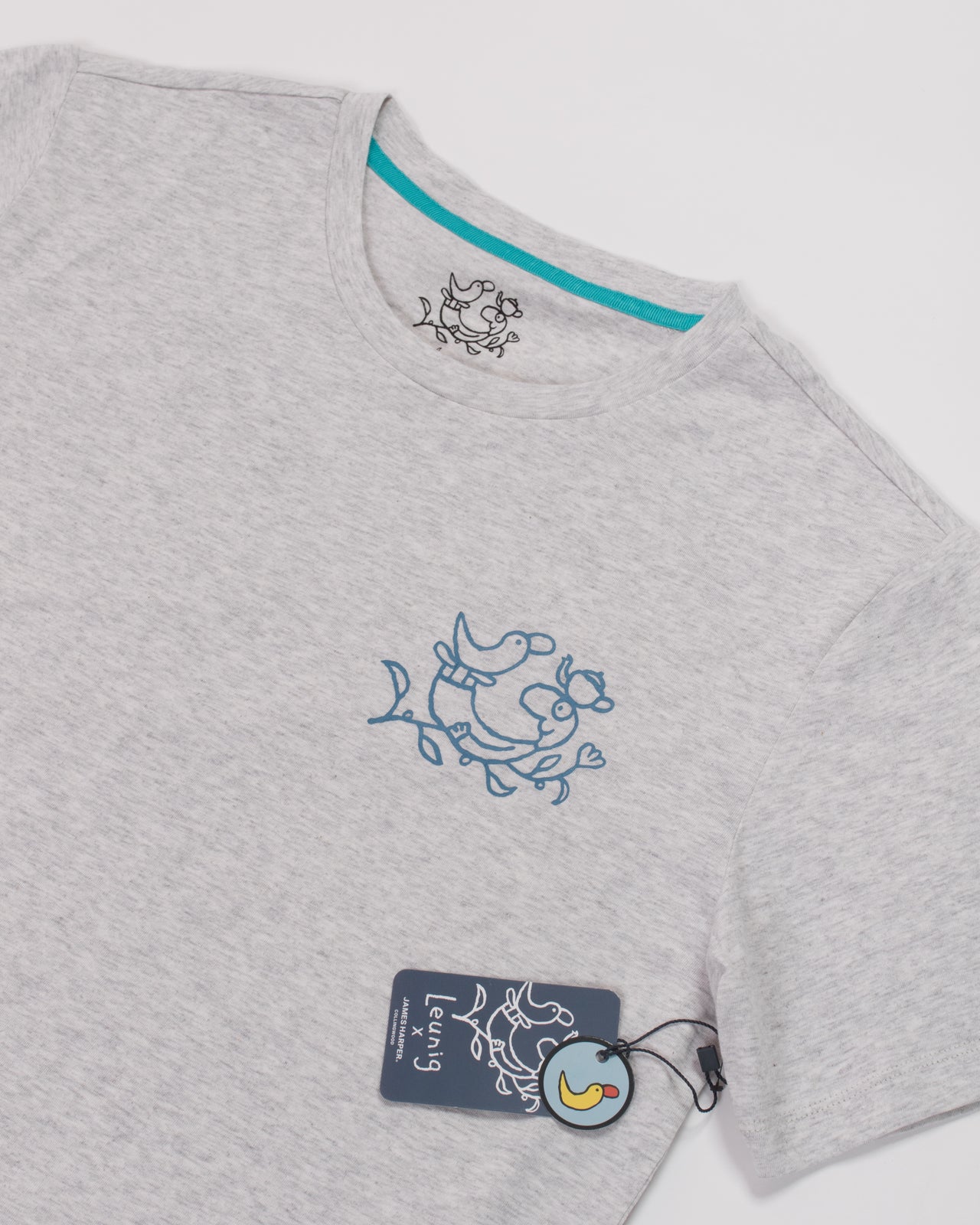 Grey Marle Cotton Tee Shirt - Mens