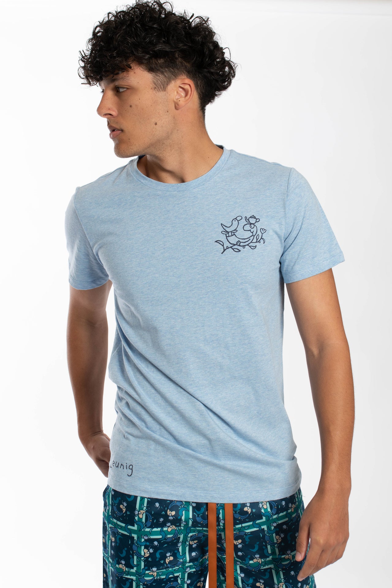 Light Blue Cotton Tee Shirt