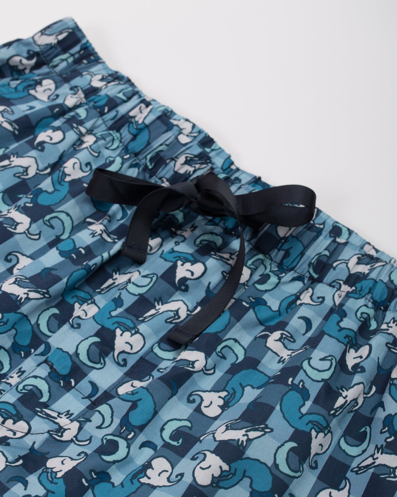 Blue Long Cotton Pant - Mens