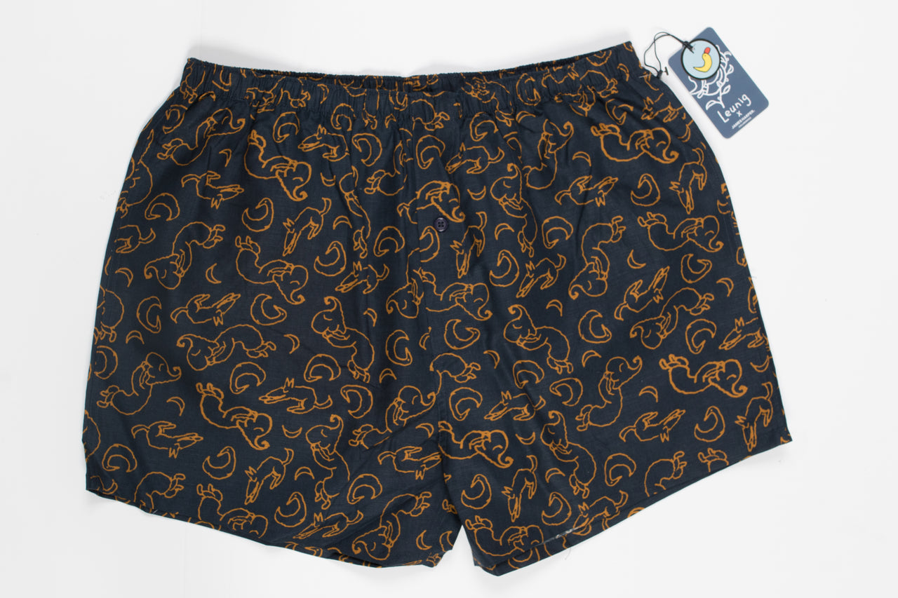Navy Cotton/Linen Shorts - Mens