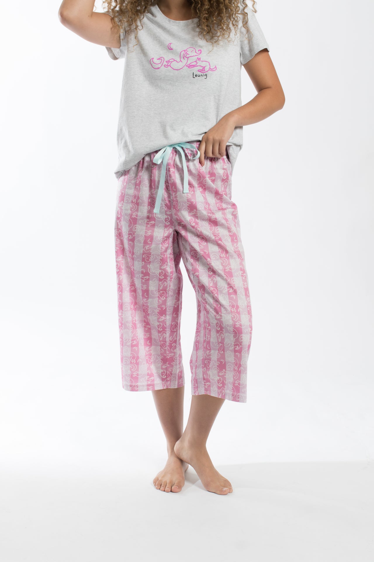 Pink Long Cotton Pant - Ladies
