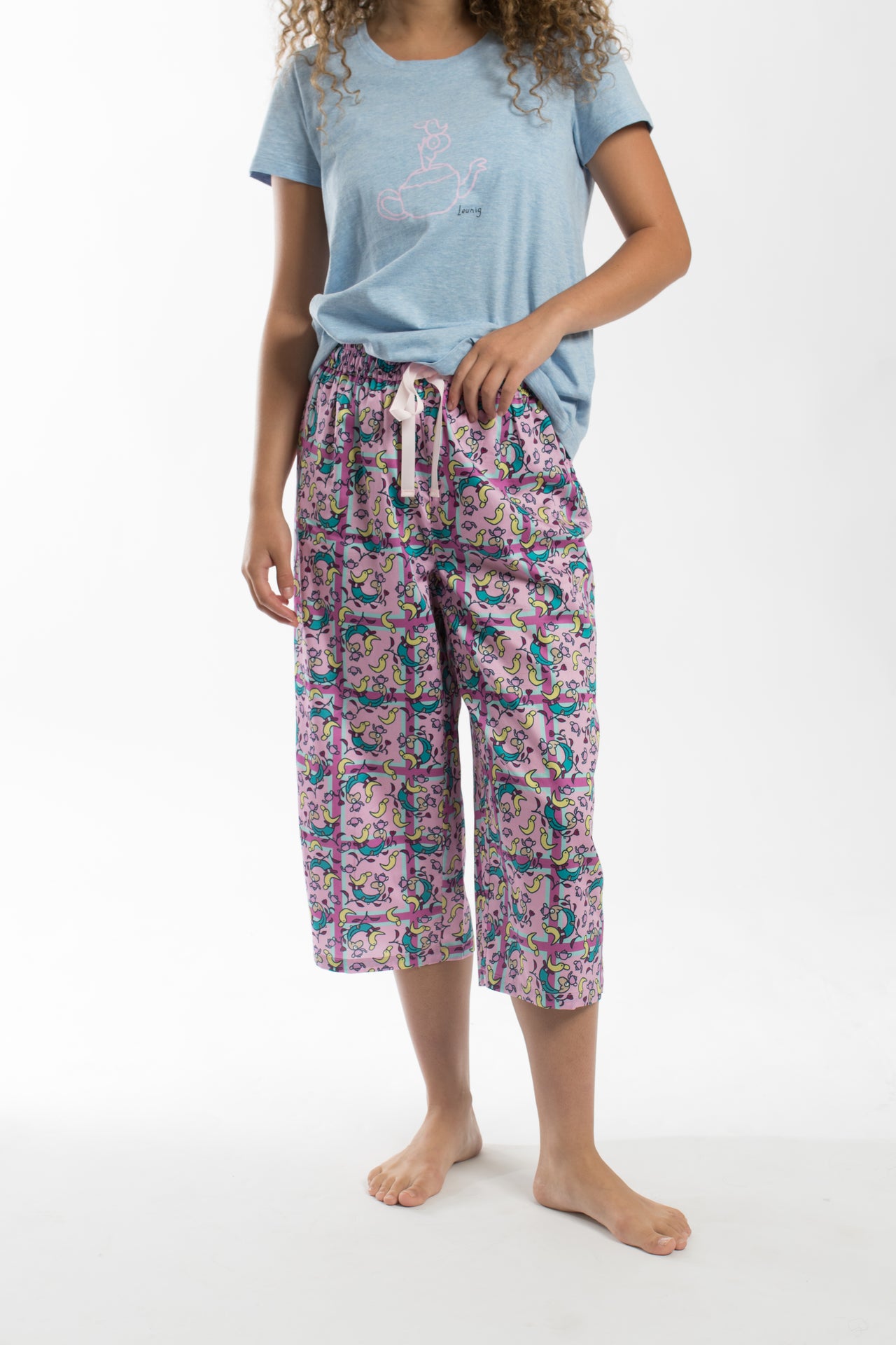 Pink Long Cotton Pant - Ladies