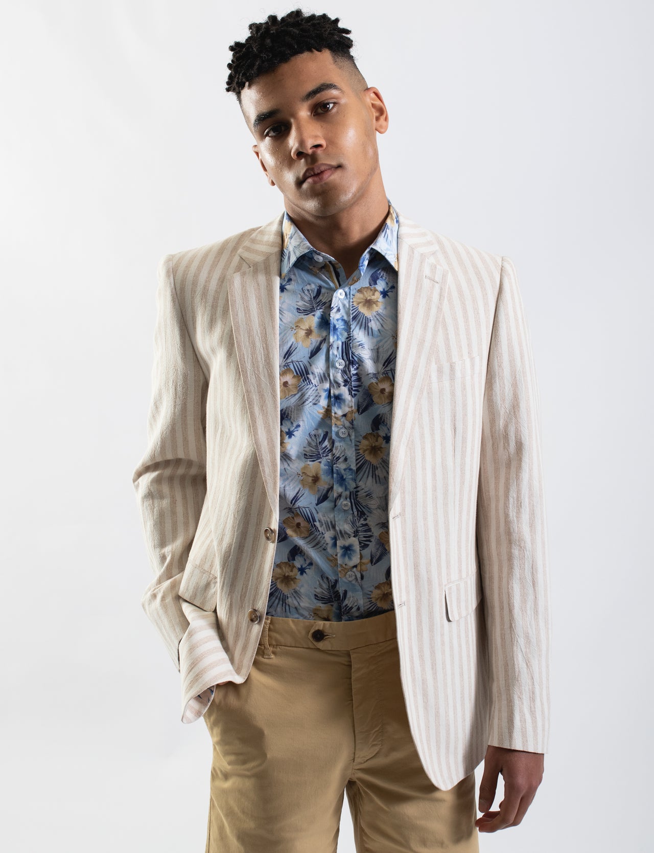 Tropical Floral Print Shirt (Short Sleeve)