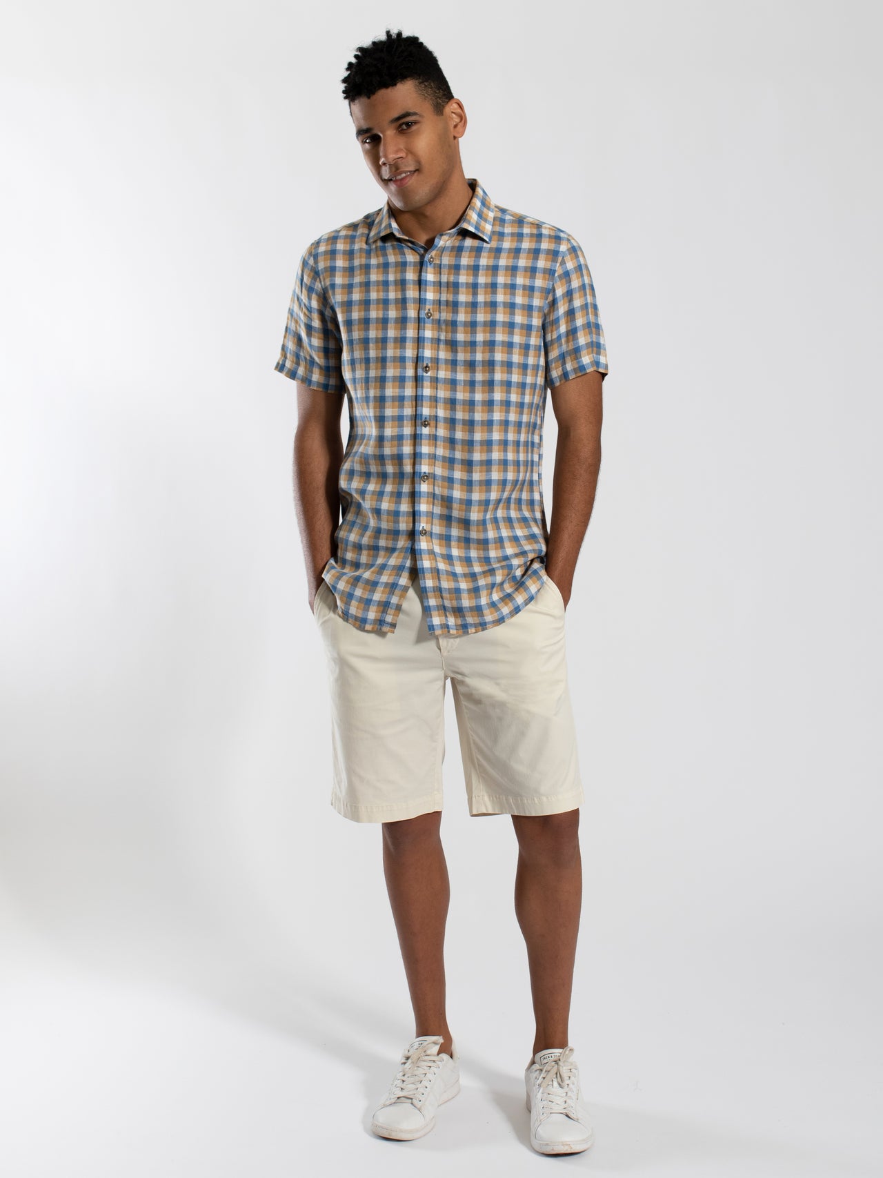 Sand Check Short Sleeve Shirt