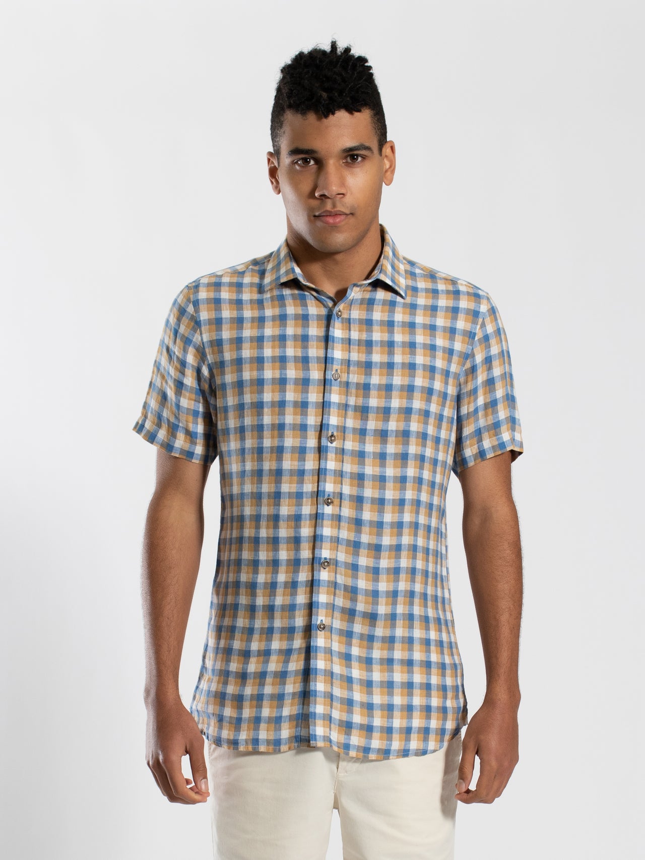 Sand Check Short Sleeve Shirt