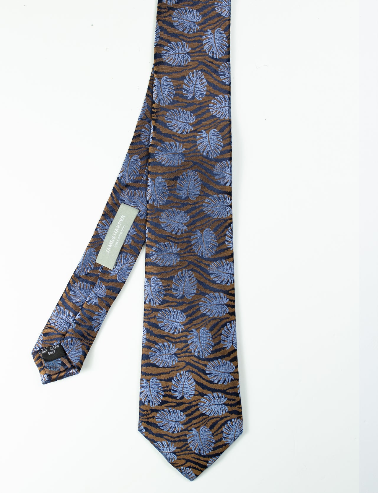 Brown with Blue Leaf Tie