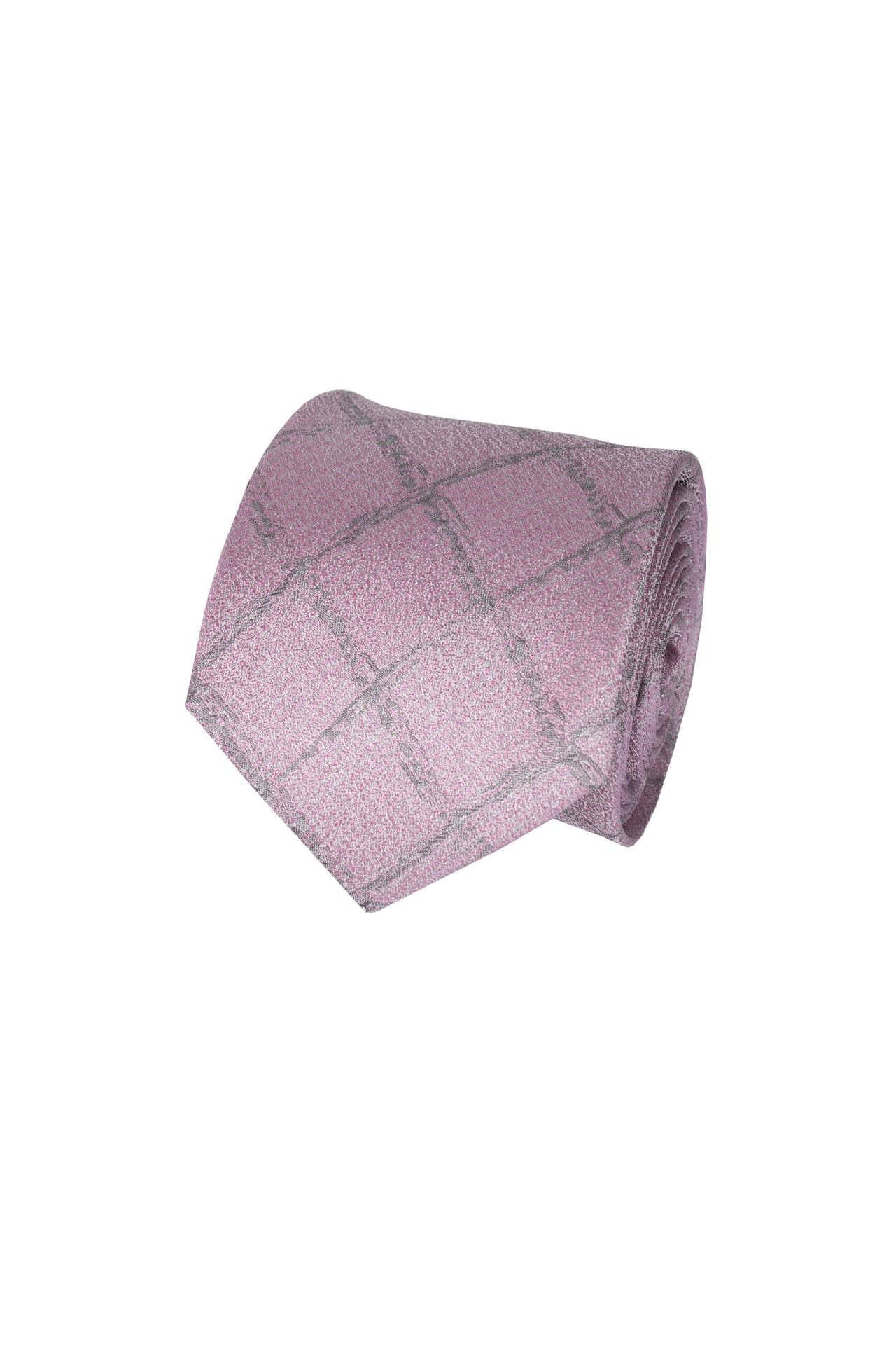 Blush Textured Check Tie