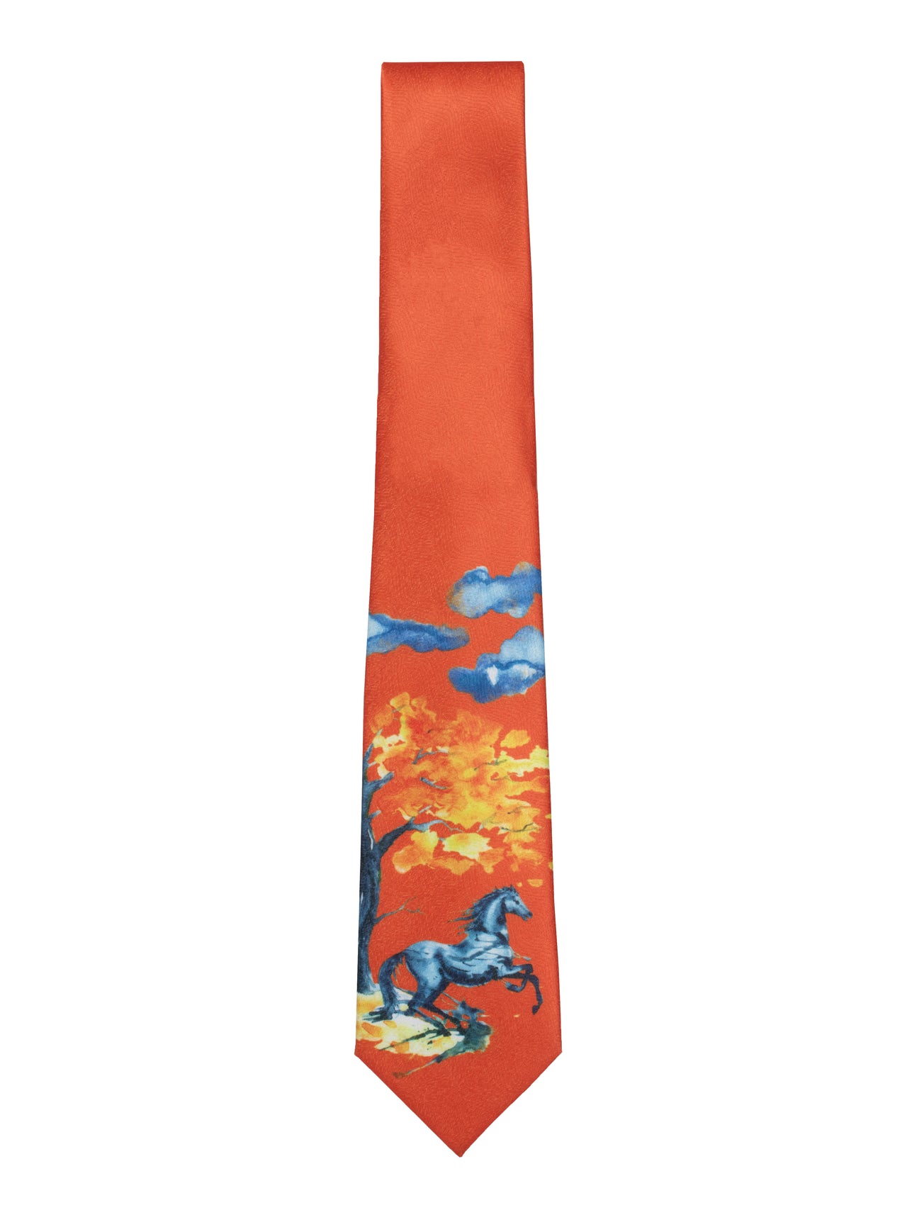 Orange Stallion Tie