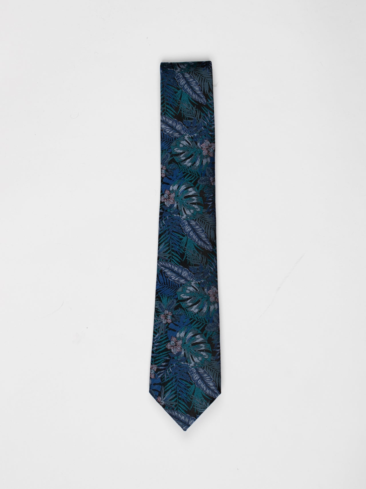 Navy/Teal Tropical Tie