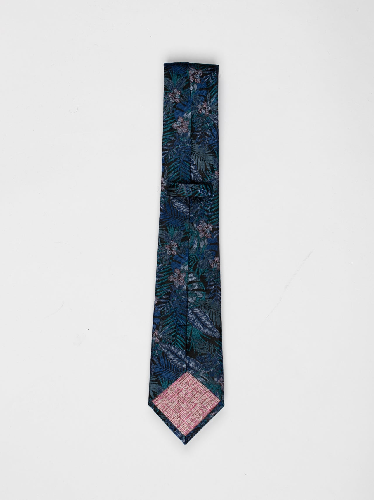 Navy/Teal Tropical Tie