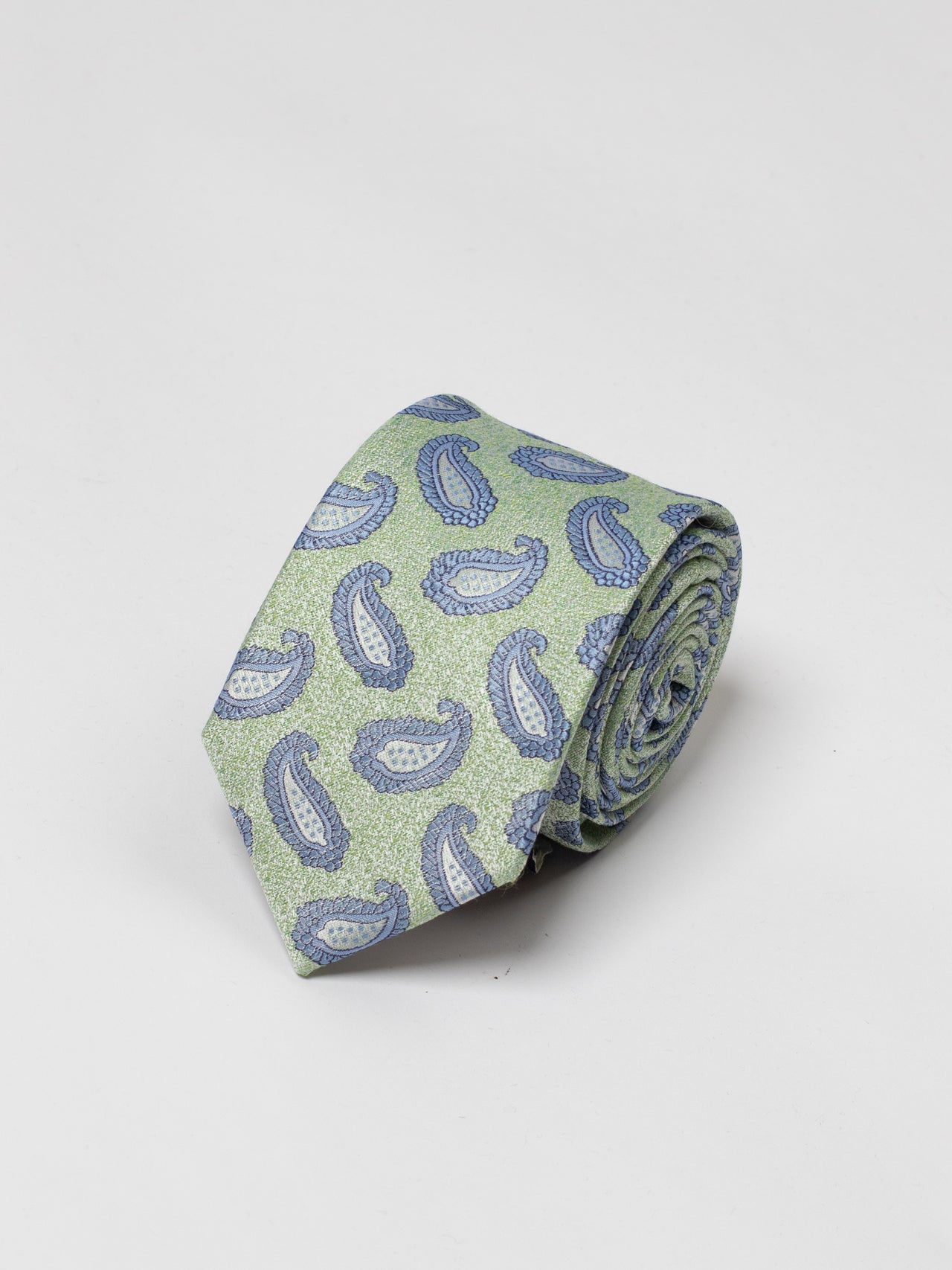 Mint Textured Paisley Tie
