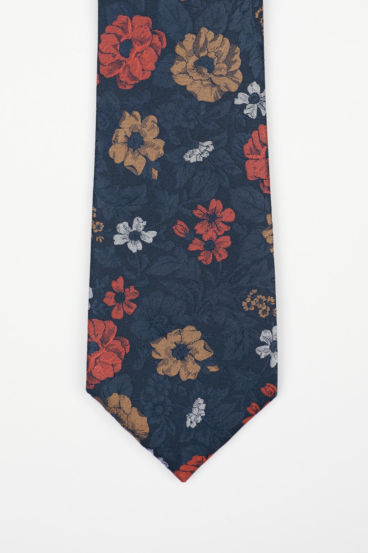 Navy Multi Forest Floral Tie