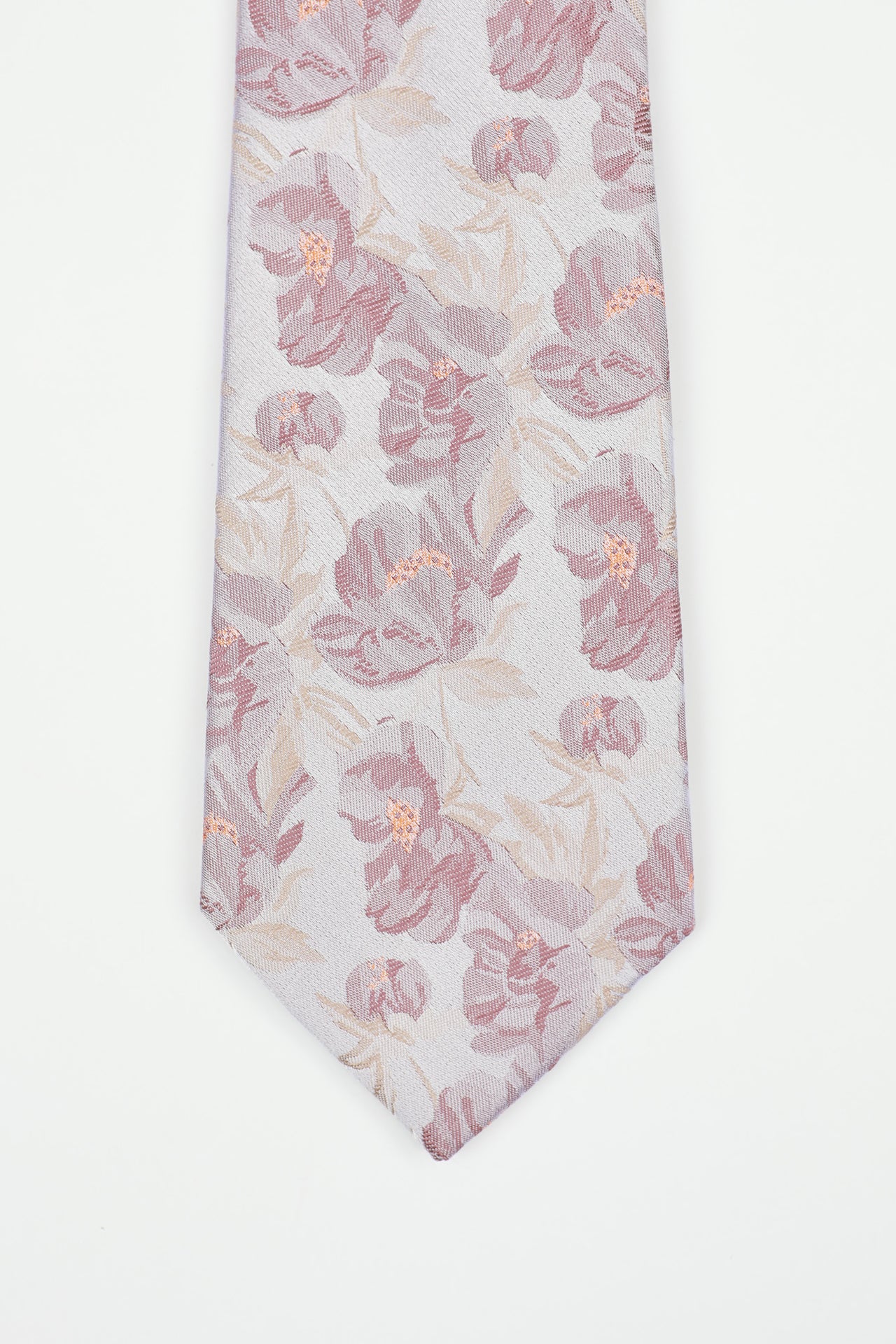Blush Silk Falling Floral Tie