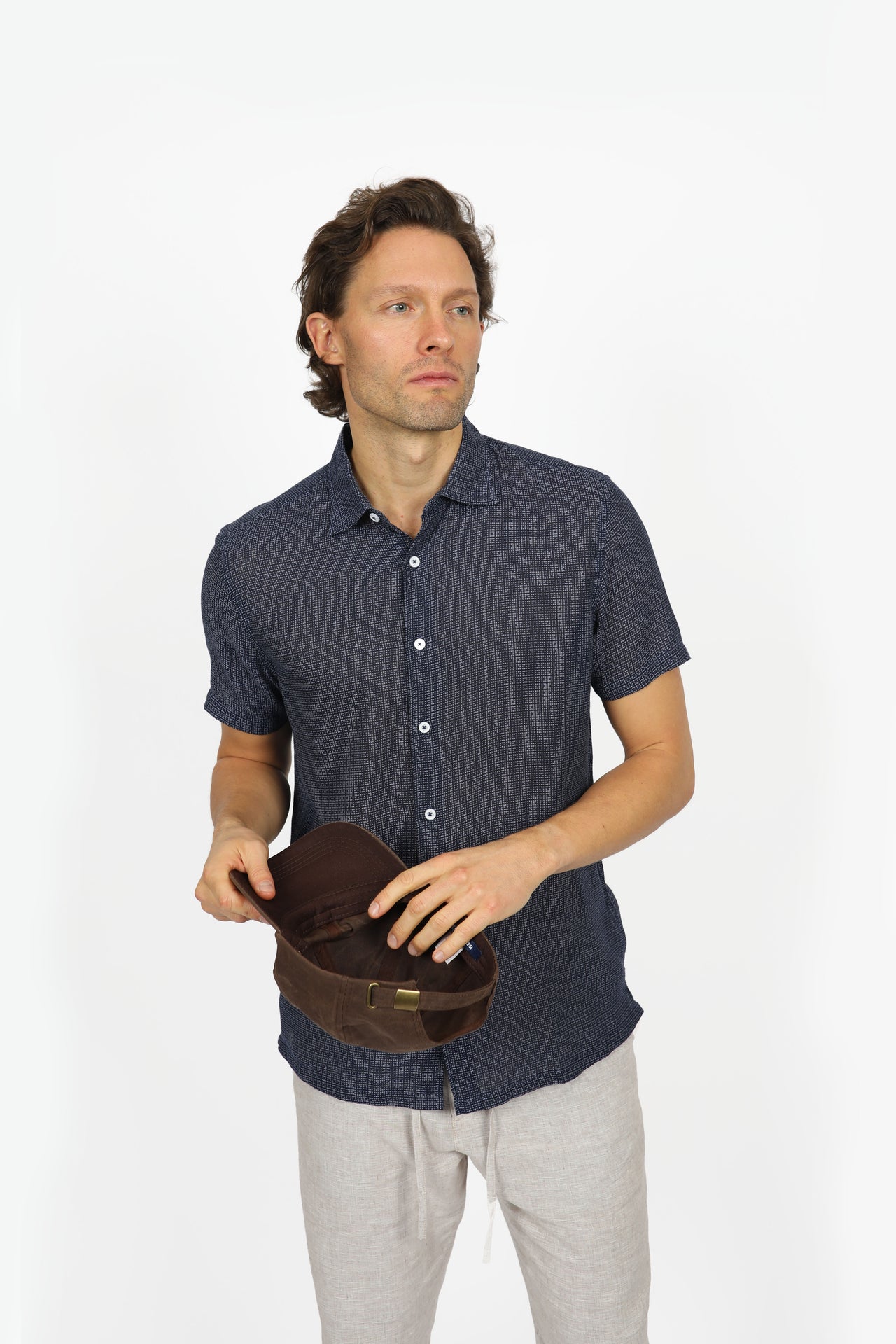 Ink Short Sleeve Dobby Square Shirt