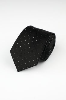  Black Silk Micro Spot Tie