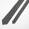 Navy Yellow Mini Floral Tie