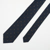 Navy Gold Silk Mini Spot Tie
