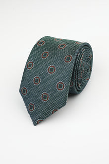  Green Silk Medallion Tie
