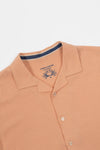 Apricot Cuban Collar Linen Shirt