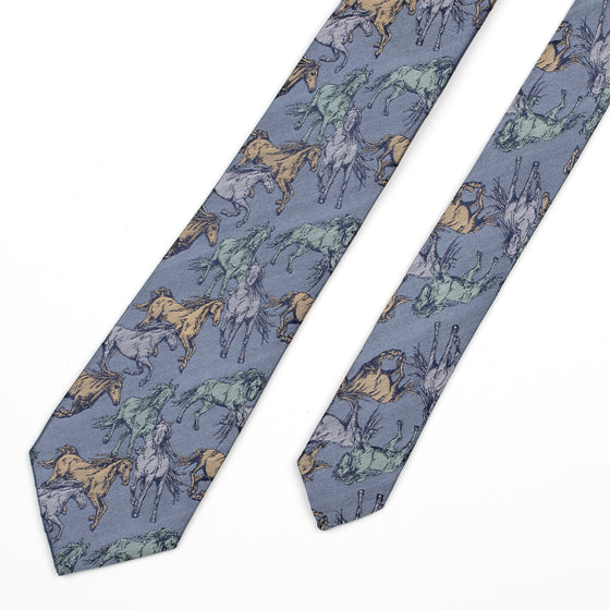 Blue Horse Tie
