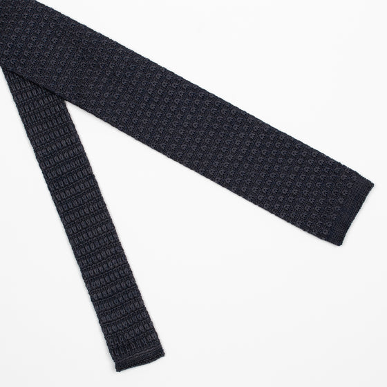 Indigo Texture Knitted Tie