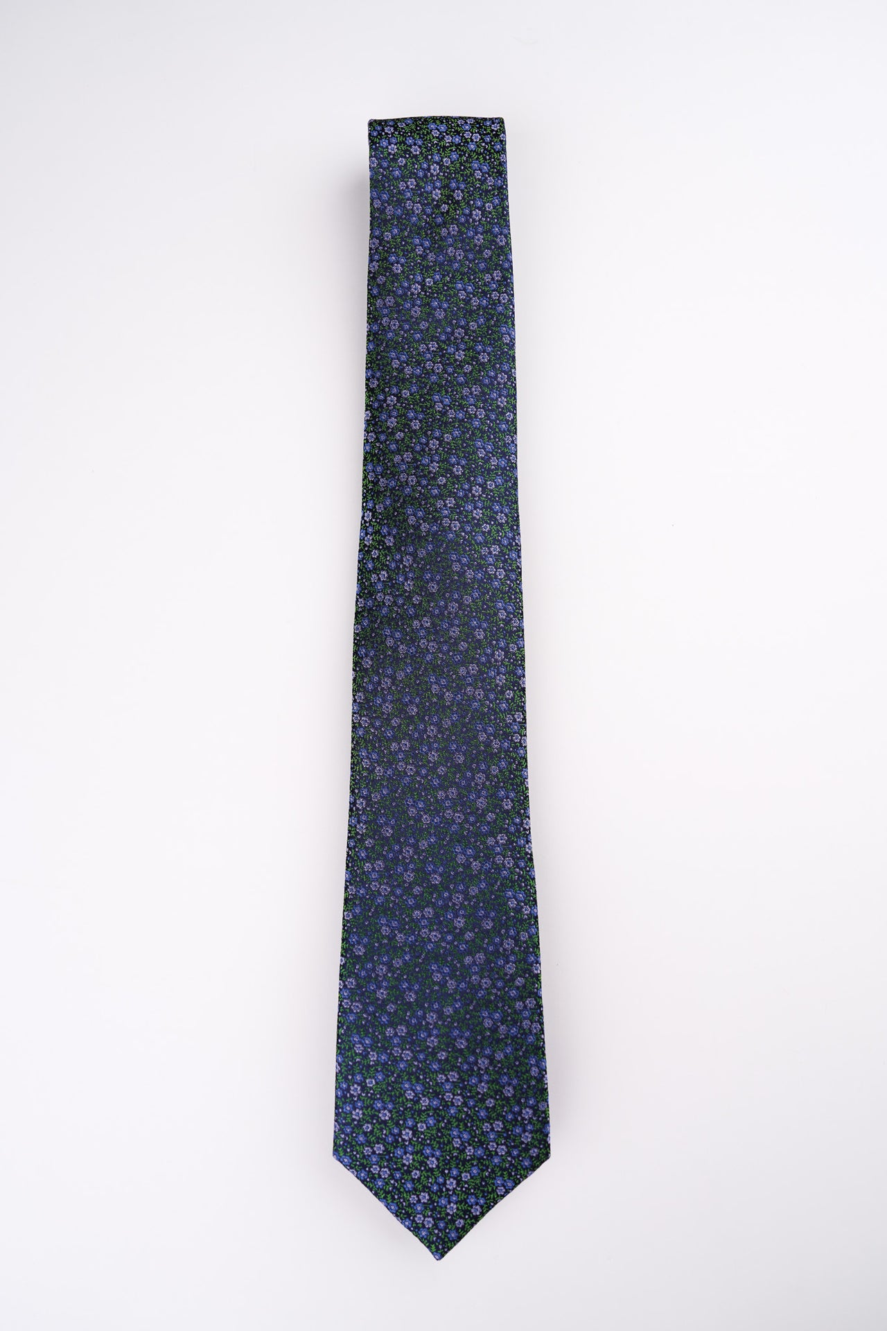 Green Mini Floral Tie