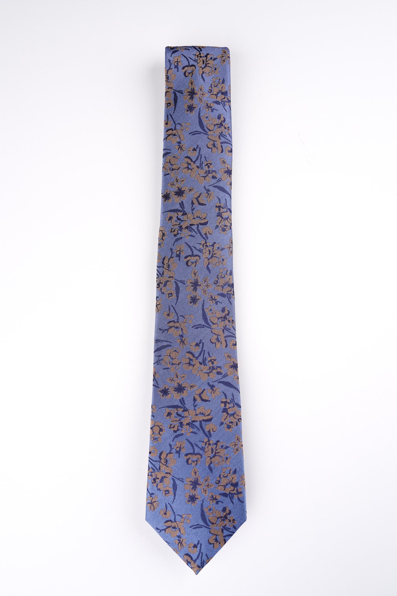 Blue Abstract Floral Tie