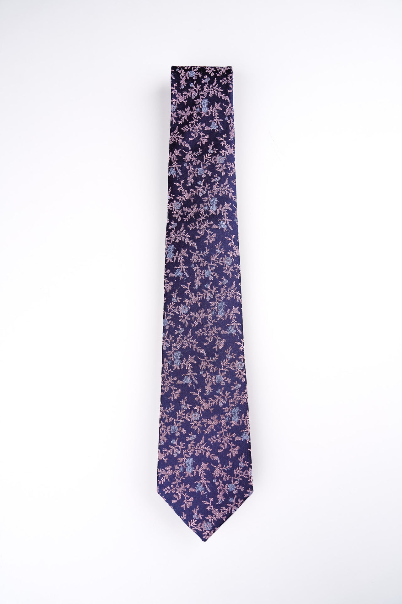Pink Trailing Floral Tie