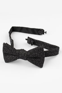  Black Boucle Bow Tie