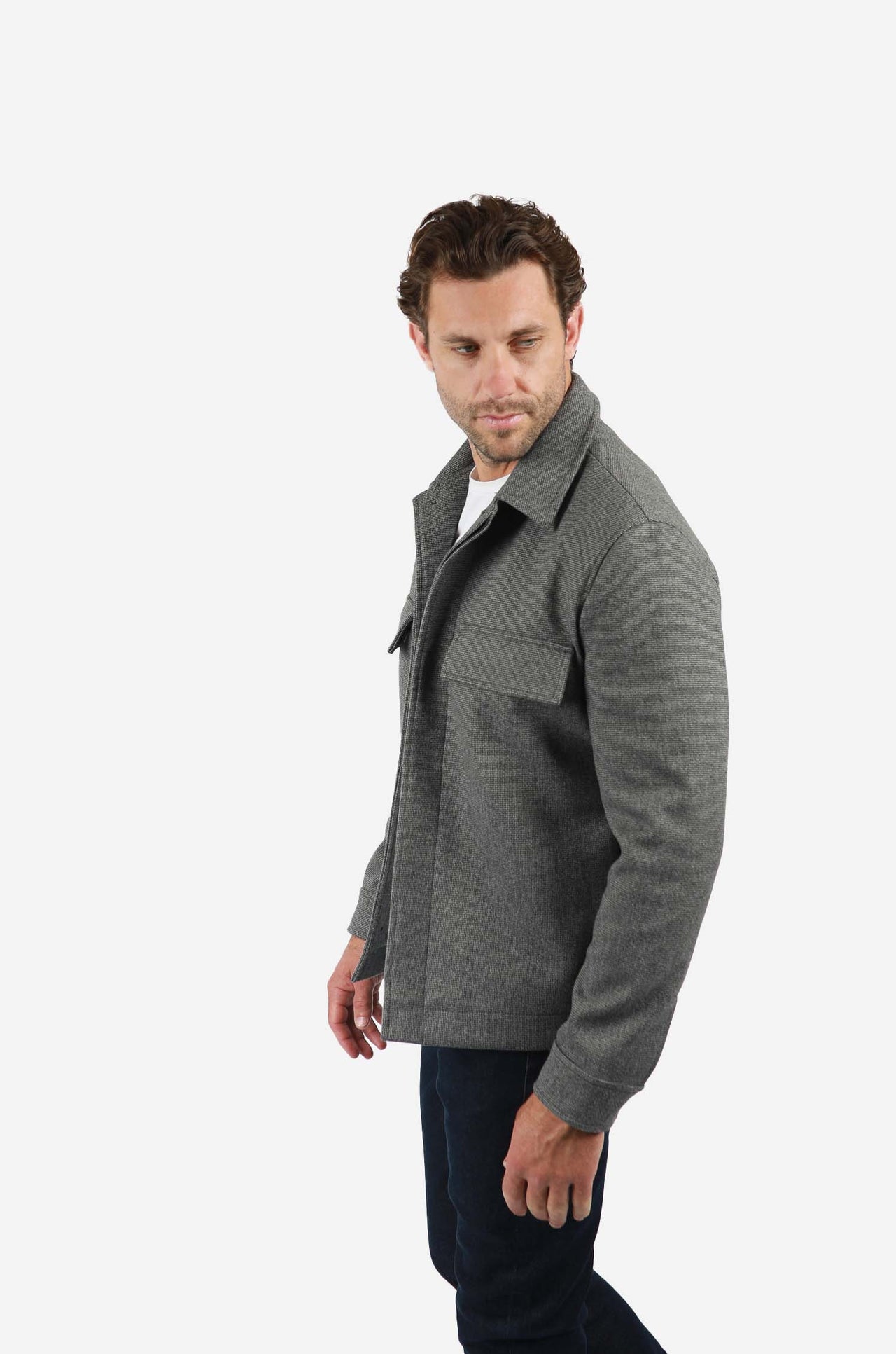 Black Mini Check Short Jacket