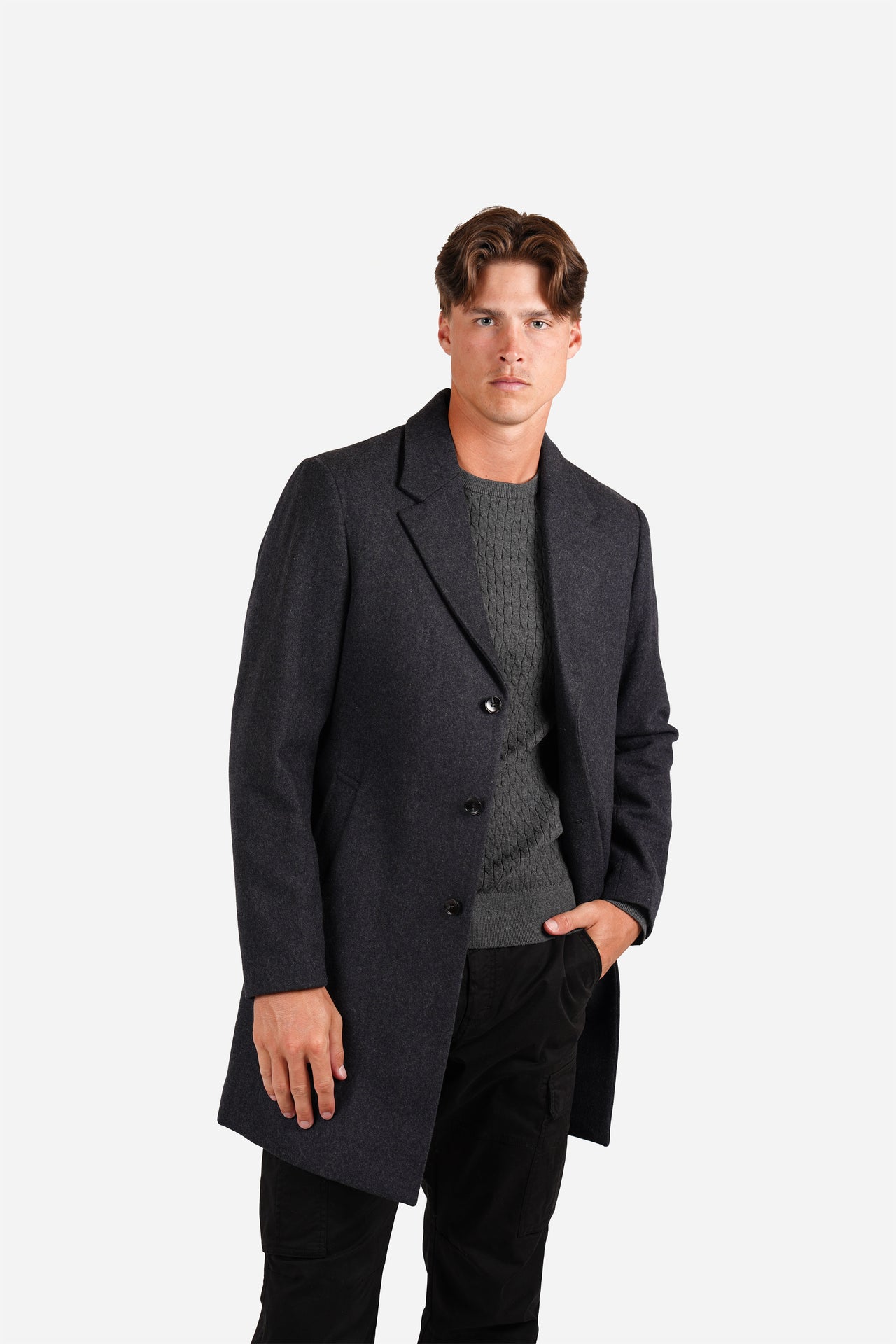 Charcoal Marle Padded Coat