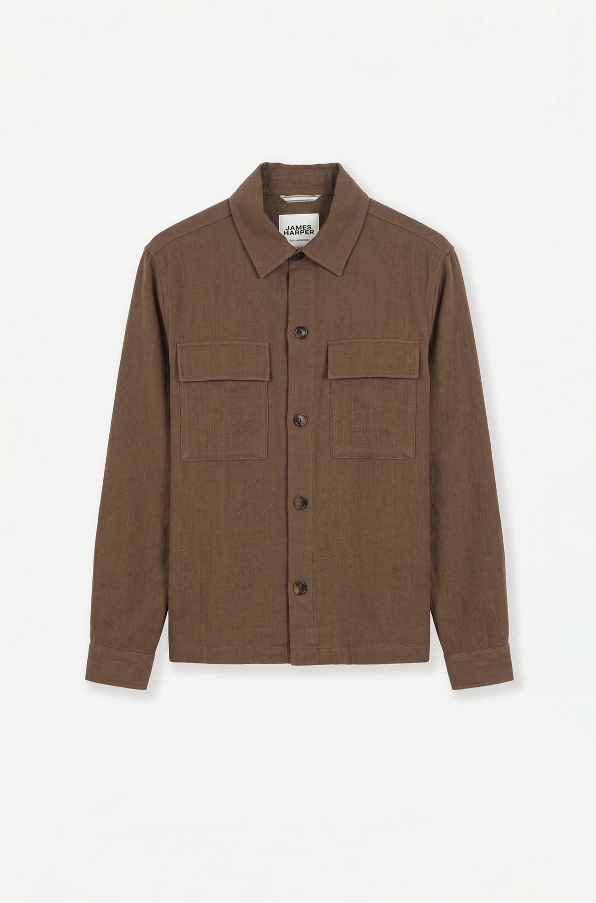 Cotton Casual Button Front Jacket Olive