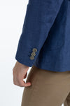 Navy Linen Patch Pocket Blazer
