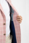 Dusty Pink Check Patch Pocket Blazer